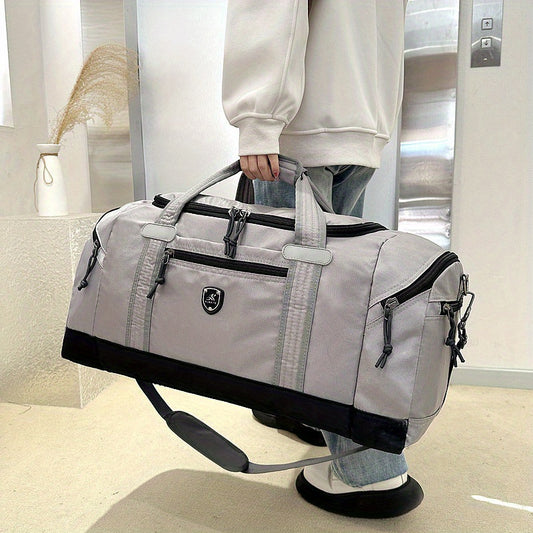 1pc Large Unisex Travel Duffel Bag, Spacious Handbag For Long/Short Trip, Holiday Luggage Shoulder Bag