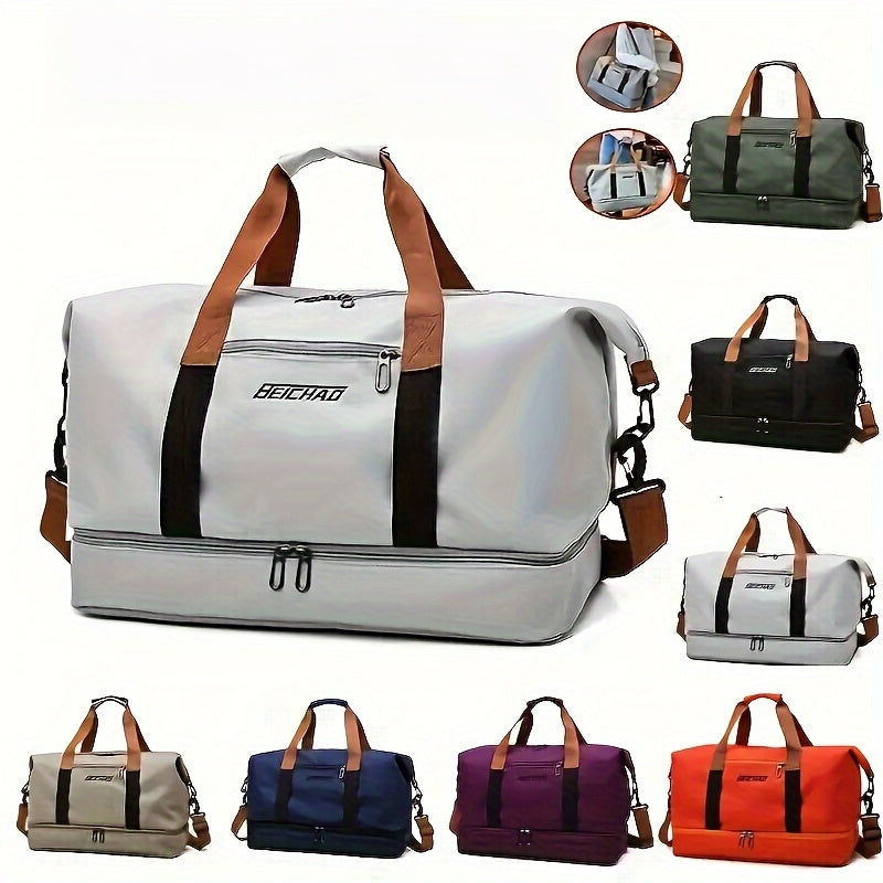 Large Capacity Travel Luggage Handbag, Lightweight Zipper Duffel Bag, Outdoor Yoga Bag, Training Bag