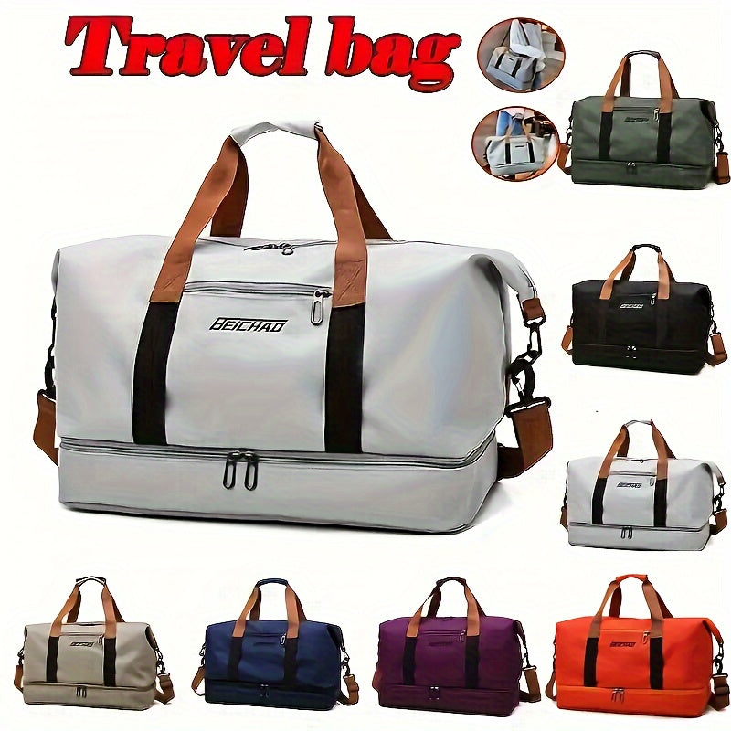 Large Capacity Travel Luggage Handbag, Lightweight Zipper Duffel Bag, Outdoor Yoga Bag, Training Bag