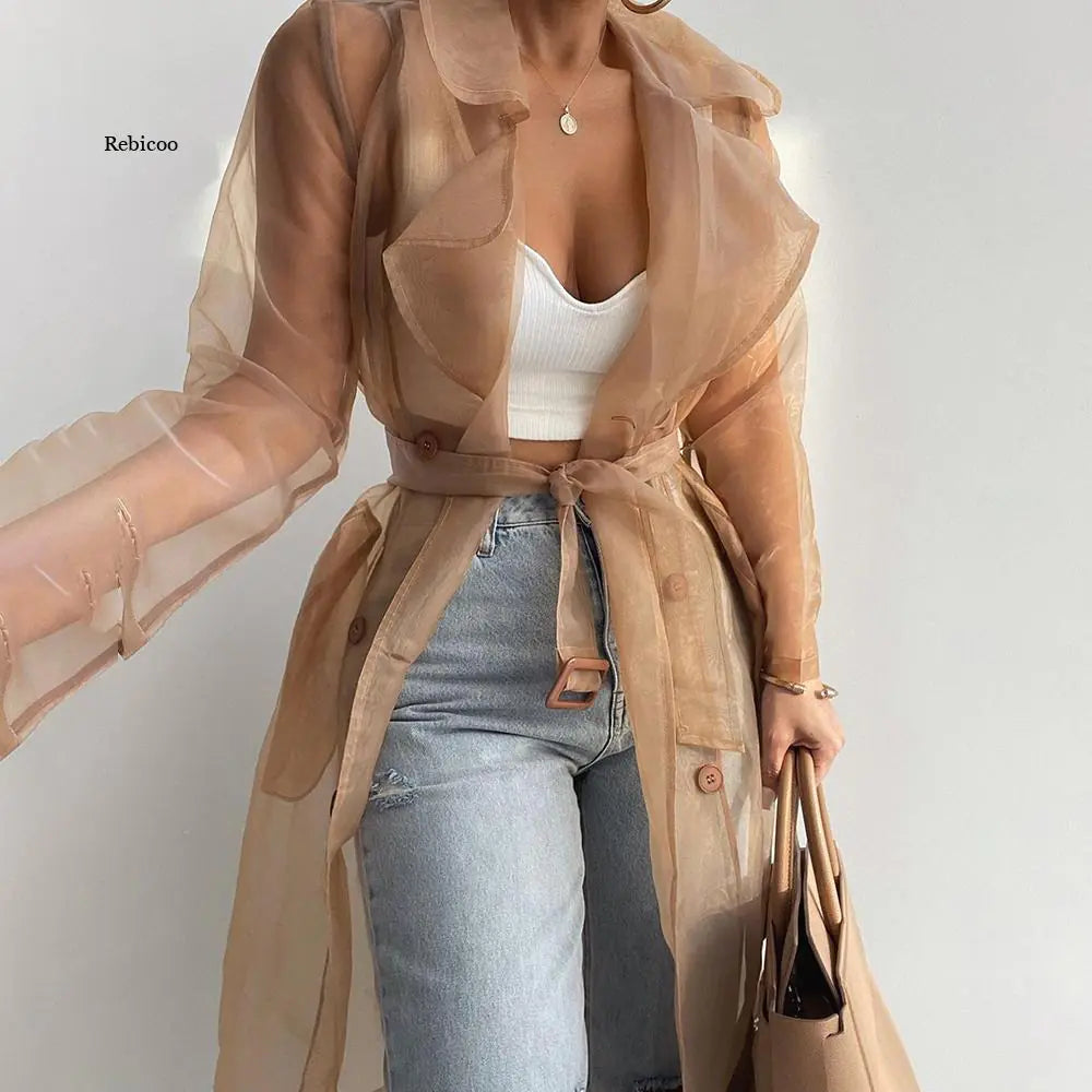 See Through Outdoor Thin Coat