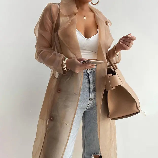 See Through Outdoor Thin Coat