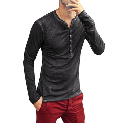 V-Neck Long Sleeve T-Shirt