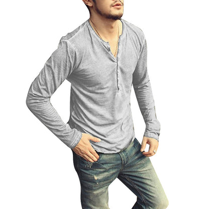 V-Neck Long Sleeve T-Shirt