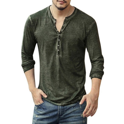 V-Neck Long Sleeve T-Shirt