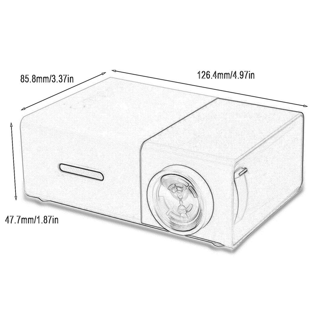 Proyector LED de medios domésticos de audio USB