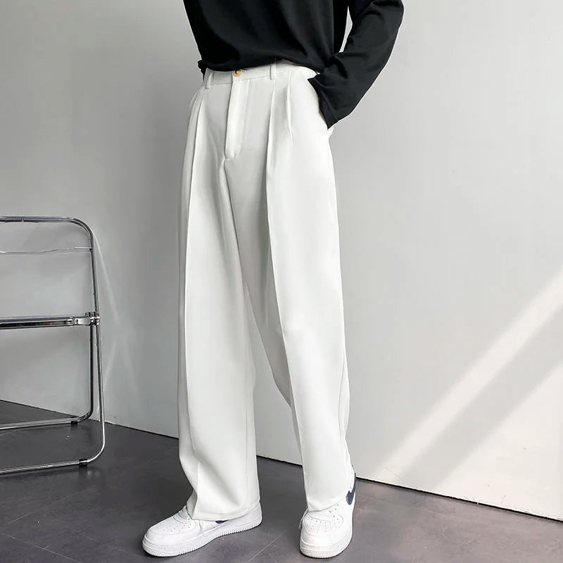 Men's Wide Leg Broadcloth Pants