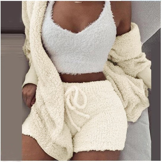 Fluffy Three Piece Set