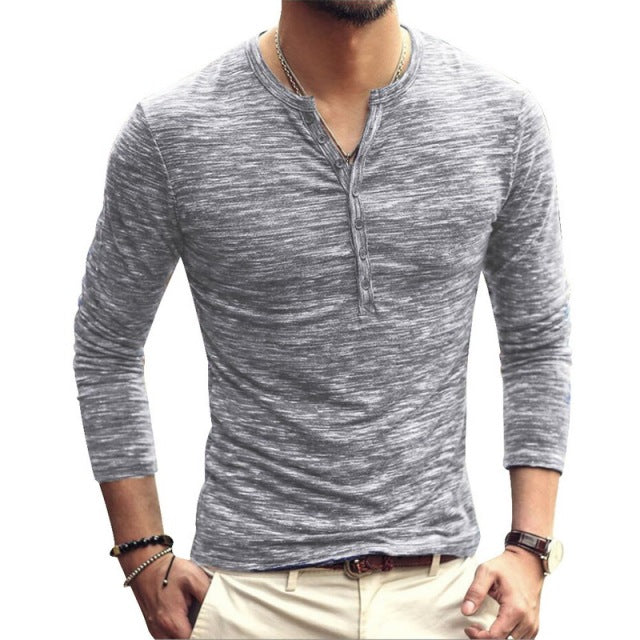 V-Neck Long Sleeve T-Shirt