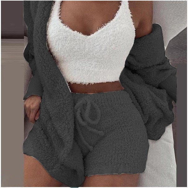 Fluffy Three Piece Set