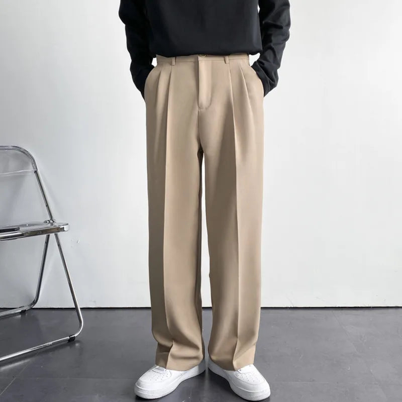 Men's Wide Leg Broadcloth Pants