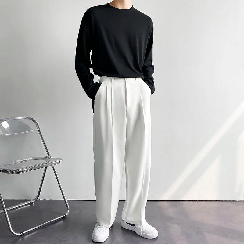 Men's Wide Leg Broadcloth Pants