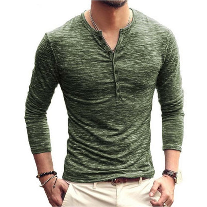 V-Neck Long Sleeve T-Shirt