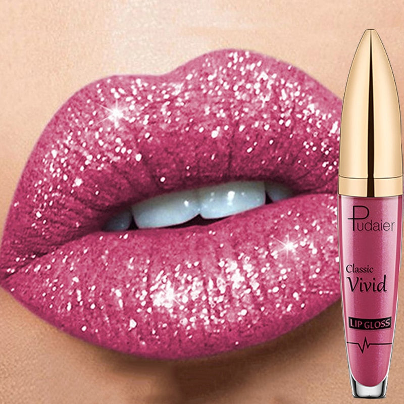 Long Lasting Glitter Liquid Shiny Lip Gloss