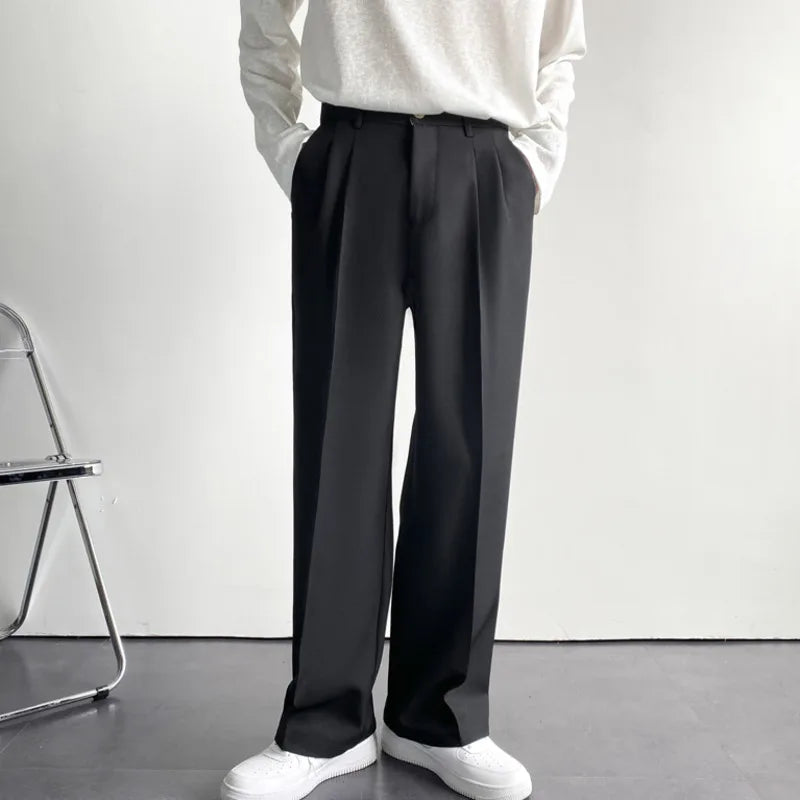 Men's Wide Leg Broadcloth Pants