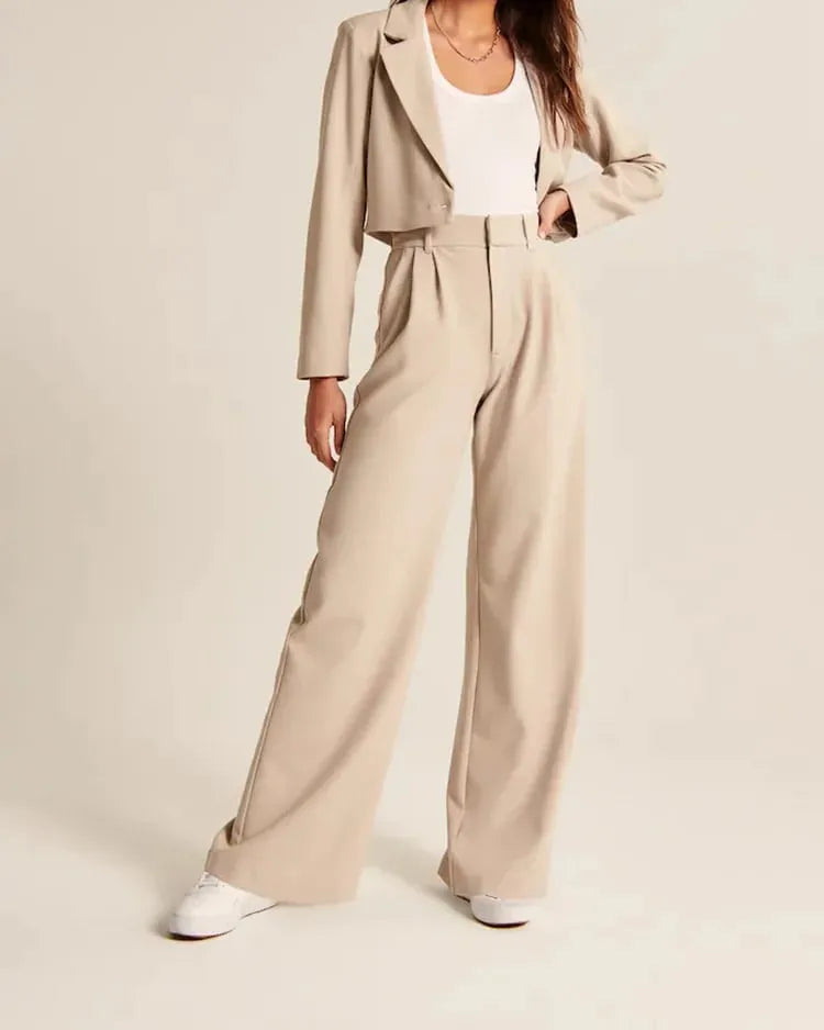 Wide-Leg Tailored Pants