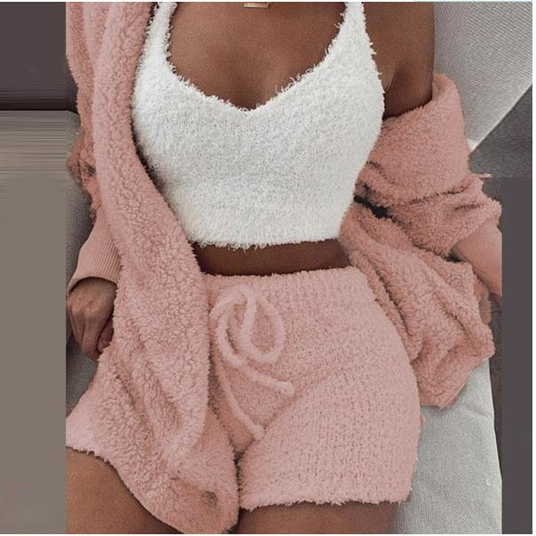 Fluffy Three Piece Set