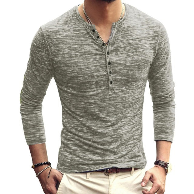 V-Neck Long Sleeve T-Shirt