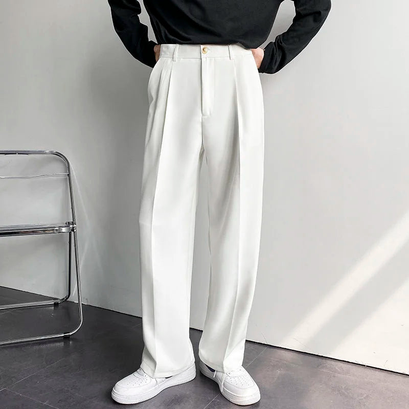 Men's Wide Leg Broadcloth Pants