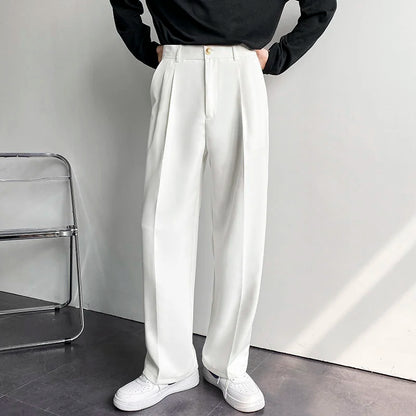 Men's Wide Leg Broadcloth Pants