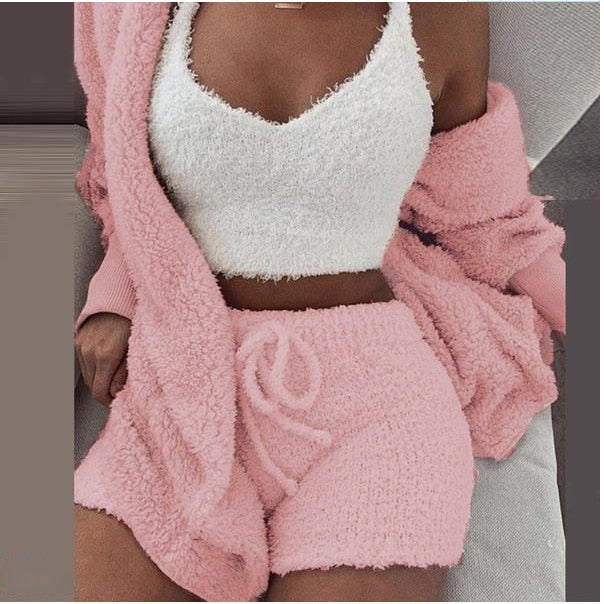 Fluffy Three Piece Set