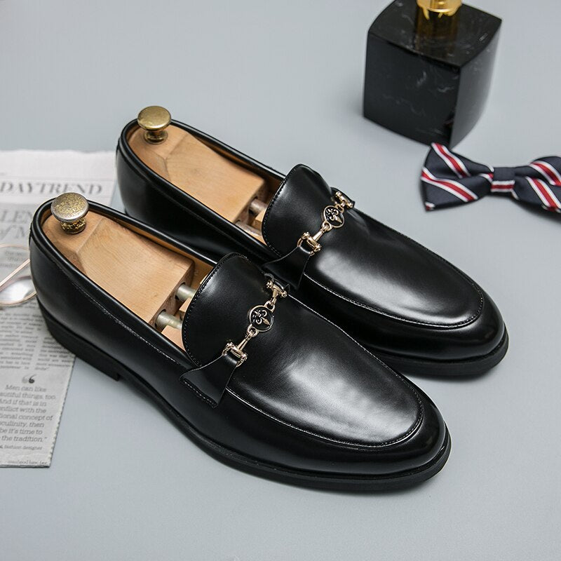 Metal Chain Loafers