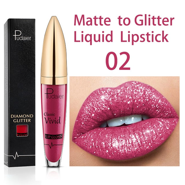 Long Lasting Glitter Liquid Shiny Lip Gloss