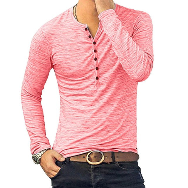 V-Neck Long Sleeve T-Shirt